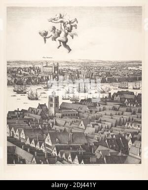 Aus Hollars `View of London, 1647' (Blatt VI), Druck eines unbekannten Künstlers, 20. Jahrhundert, nach Wenzel Hollar, 1607–1677, Böhmisch, 1907, Reproduktion Stockfoto